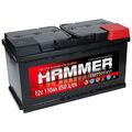 Starterbatterie Hammer 12V 110 Ah Autobatterie Top Angebot gefüllt u geladen NEU