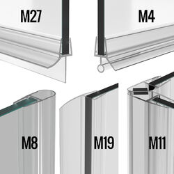 Duschdichtung Ersatzdichtung Wasserabweiser Duschprofil Duschtürdichtung 6 & 8mm✔5 Modelle ✔1A Qualität ✔ 6 und 8 mm Glas ✔WOW