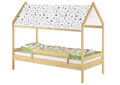 Kinderbett Hausbett 90x200 Massivholz Kiefer Einzelbett Spielbett mit Dach