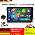 DAB+ 9 Zoll Autoradio Carplay Android 12 GPS Navi Für VW Golf 5 6 Passat Polo