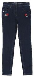 Basler Damen Jeans Hose Julienne Slim blau Stickerei Gr.38