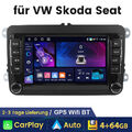 Android 13 Autoradio BT GPS Navi 4+64GB für VW GOLF 5 6 Plus Passat Touran Polo