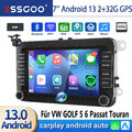 DAB+ 2+32G Autoradio Android 13 GPS NAVI Kam Für VW GOLF 5 6 Passat Tiguan Caddy