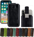 Suncase Hülle Tasche Echt Leder Handyhülle Case Etui für iPhone 12 Pro Max 6.7"