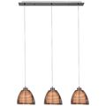 Brilliant Pendel Hänge Leuchte Lampe RELAX Metall Glas bronzefarben 80 cm