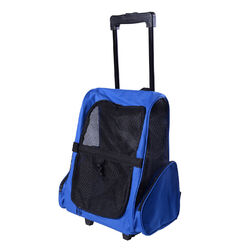 2IN1 Hunde Katzen Trolley Rucksack Haustier Tasche Transport Box Tragetasche