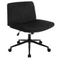 WOLTU Bürostuhl ergonomisch Schreibtischstuhl mit Samt, Schwarz, BS160sz