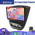 32G Autoradio Für Peugeot Toyota 107 Citroen C1 CAM+ Carplay Android 13 GPS NAVI