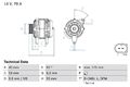 BOSCH 0 986 042 620 Generator für SEAT SKODA VW