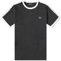 Fred Perry mit Klebeband Ringer T-Shirt M4620 Schwarz