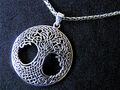 Mittelalter-Kette Anhänger Lebensbaum Yggdrasil Pagan celtic 925 Silber