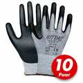 NITRAS 6350 CUT 3 Schnittschutzhandschuhe Arbeitshandschuhe Handschuhe - 10 Paar