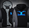 Death Note Night Glow dicker Reißverschlussjacke Mantel Herren Wintervlies warmes Sweatshirt