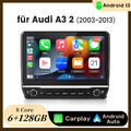 10.1'' Android 13 Autoradio GPS Navi WIFI BT Für Audi A3 03-2013 6+128G Carplay