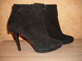 High HEEL Designer Stiefelette NEU Gr. 40 - 41 schwarz & Veloursleder sehr chic