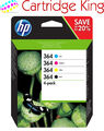 Original HP 364 Combo 4er-Pack Schwarz/Cyan/Gelb/Magenta Tinten für HP B110a - N9J73A