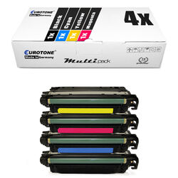 4x Eurotone ECO Toner für HP LaserJet Enterprise 500 color M-575-dn M-575-c