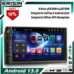 8-Kern DAB+ Android 13 Doppel Din Autoradio GPS Navi WiFi BT 5.0 CarPlay DSP SWC