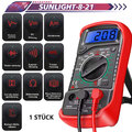 Multimeter mit Batterie Digital Voltmeter Spannungsmesser Prüfer Strom Messgerät