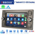 Autoradio CarPlay Android 12 GPS WIFI USB RDS Für Ford Focus Transit MK7 C S-Max
