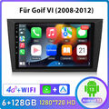 6+128GB Für VW Golf VI 2008-2012 9“ Android 13 Autoradio Navi CarPlay DAB 8-Kern