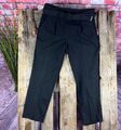 Elegante Bundfalten HOSE mit hohem Bund Italy bezogener Gürtel SCHWARZ L 38 40