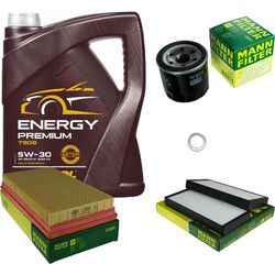 MANN Inspektionspaket 5 L MANNOL Energy Premium 5W-30 für KIA Rio Kombi 1.5 16V