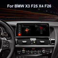 12,3'' Android 14 Autoradio CarPlay 8+128GB GPS Navi für BMW X3 F25 X4 F26 NBT