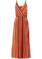 Neu Kleid in Wickeloptik Gr. 36/38 Braun Orange Damen Maxikleid Casual-Dress