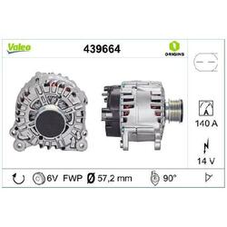 1x Valeo Generator 14V u.a. für VW Jetta 3 1KM 2.0 4 16 Multivan T5 | 577565