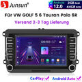 2+64GB DAB+ Android Carplay Autoradio GPS NAVI BT Für VW GOLF 5 6 Touran Polo 6R