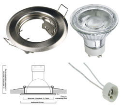 10er Set LED Einbaustrahler 230V 5W GU10 Deckenspot Einbauleuchte 55mm Lochmaß