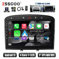 9" Autoradio Android 13 DAB+ Carplay GPS NAV Cam 1+32G Für Peugeot 308 408 07-13