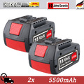 2-Akku für Bosch GBA18V Professional GBA GSR GSB BAT618 BAT609 BAT620 5500mAh DE