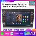 DAB+ Autoradio Android 13 GPS Navi 64GB Für Opel Astra H Corsa C D Zafira A B 