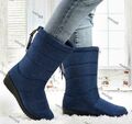 Damen Schneeschuhe Stiefel Hohe Warm Gefütterte Schlupfstiefel Stiefeletten DE