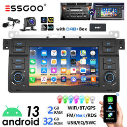 7" DAB+ Android 13 Autoradio Für  BMW 3er E46 M3 MG ZT Carplay GPS NAVI WIFI RDS