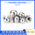 Hutmuttern Ziermutter DIN 1587 Edelstahl M3M4M5M6M8M10M12M14M16M18M20M22M24