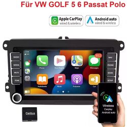 7 zoll Apple Carplay Android 13 Autoradio GPS Navi Für VW GOLF 5 6 MK5 MK6 Polo