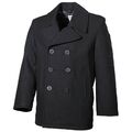 US Pea Coat Knöpfe Herren Woll Mantel Jacke Marine Army Kurzmantel Navy schwarz