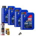 Motoröl 0W30 LIQUI MOLY 4L+HENGST Ölfilter+Spülung+Ölablassschraube