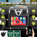 Für Smart Fortwo 451 2005-2010 Autoradio GPS Navi Apple Android 12