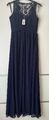 Abendkleid Romantisches Kleid Dunkelblau Spitze Hochzeit Ball