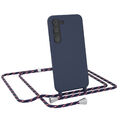 Für Samsung Galaxy S23 Handykette Silikon Handyhülle zum Umhängen TPU Case Blau