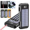 Solar Power-Bank 20000mAh 2x USB Taschenlampe externe Batterie Akku Ladeadapter