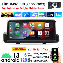 Für BMW E90 E91 E92 CarPlay Android 13 8Core 6+128G Autoradio GPS Navi 4G WIFI