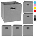 6 x Aufbewahrungsbox 30x30cm Aufbewahrungs Regal Einschub Korb Box Stoff Faltbox