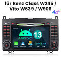 Autoradio Android 13.0 GPS Navi Für Mercedes Benz A/B Klasse Sprinter Vito W639