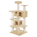 Kratzbaum Micki 131cm Katzenbaum Katzenkratzbaum Katzenhaus beige B-Ware