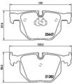 BREMBO Bremsbelagsatz, Scheibenbremse P 06 029 für BMW